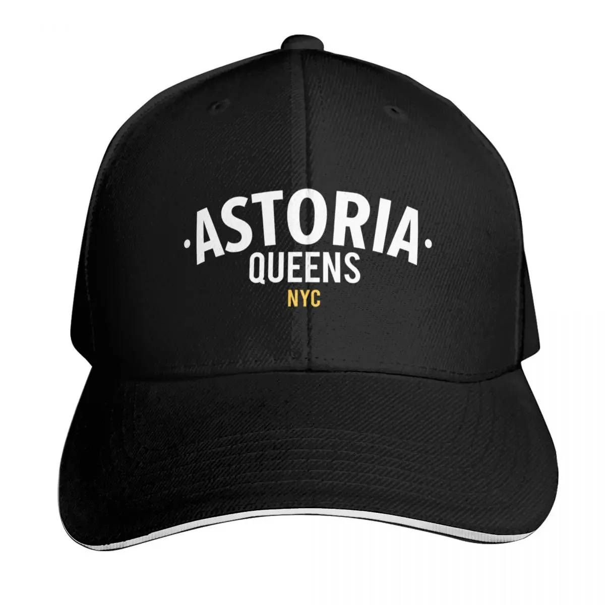 New York Queens - Queens Astoria - Queens Logo Baseball Cap Contrast Two Tone Brim Snapback Flat Bill Strapback Dad Hat