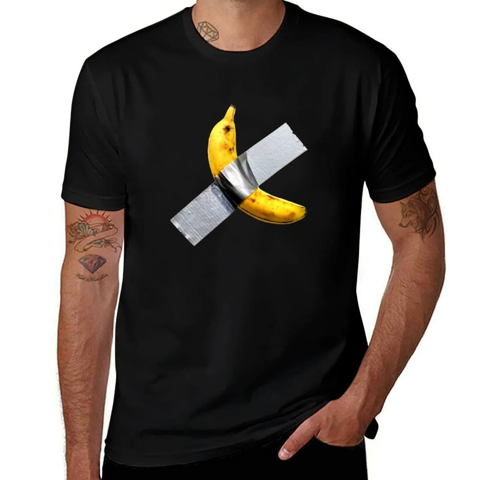 Maurizio Cattelan banana sculpture contemporary art lover artist gift t shirt or mask T-Shirt t shirt man casual T-Shirt
