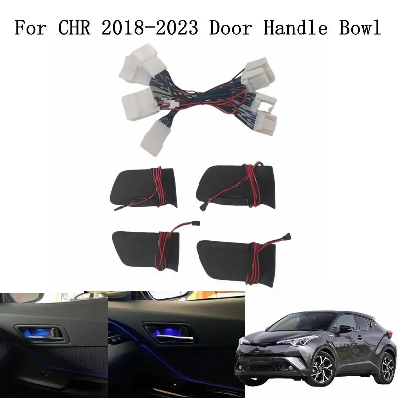 

4Pcs LED Bowl Light Door Handle Atmosphere Door Bowl Lamp Ambient Light Interior lights For Toyota CHR C-HR 2016-2023
