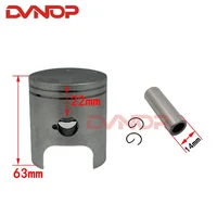 Kit de pistón y anillo de motocicleta para Suzuki TS125 125cc TS 125 STD + 25 + 50 + 75 + 100 56mm 56,25mm 56,5mm 56,75mm 57mm 14mm pin
