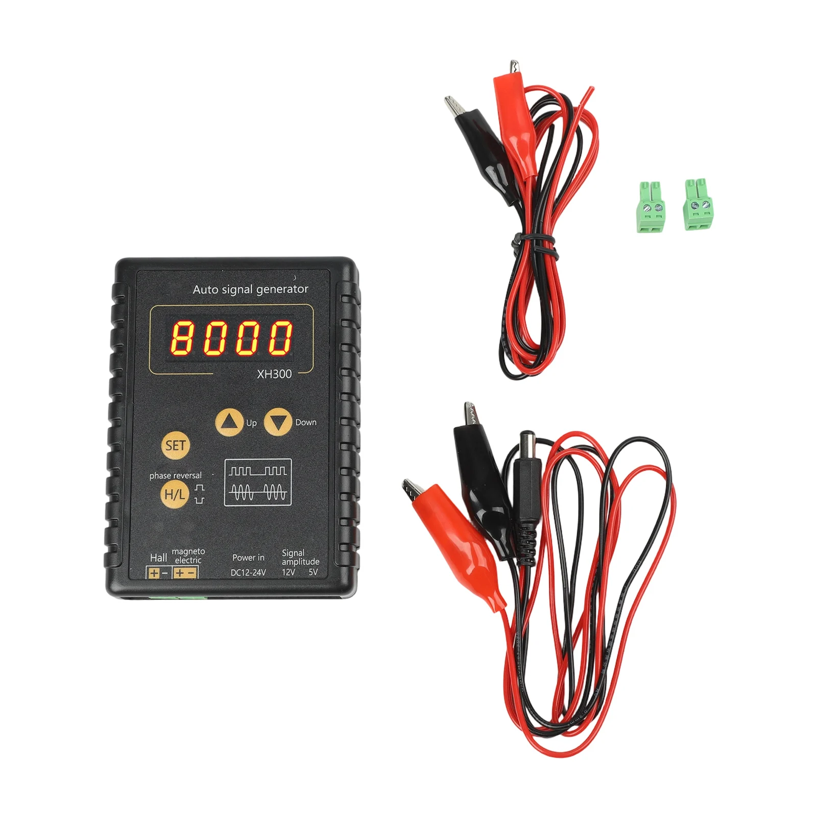 

Автомобильный генератор сигналов XH300 для датчиков Холла: положение коленвала (6 встроенных сигналов) и положение распредвала (2 сигнала)