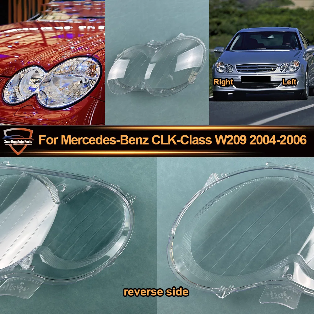 

For Mercedes-Benz 2004-2006 CLK-Class W209 (patterned) Front Lampshade Lamp Shell Headlamp Cover Headlight Shade Lens Plexiglass