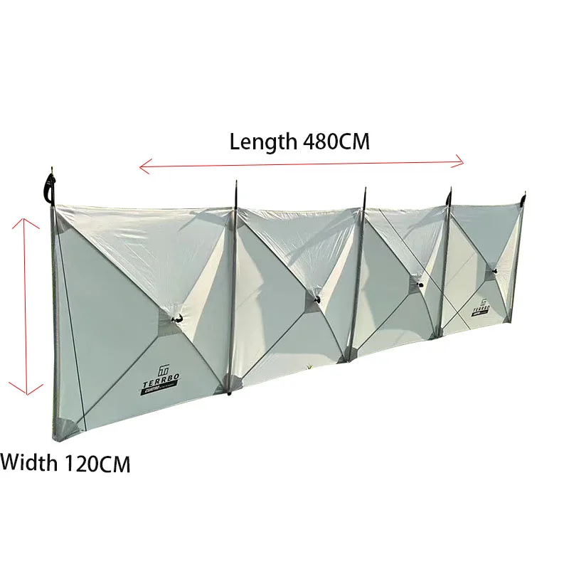 Imagem -03 - Smilodon-windproof Outdoor Camping Shelter Large Tarp Picnic Beach Windscherm Strand Sunshade Folding Windshield