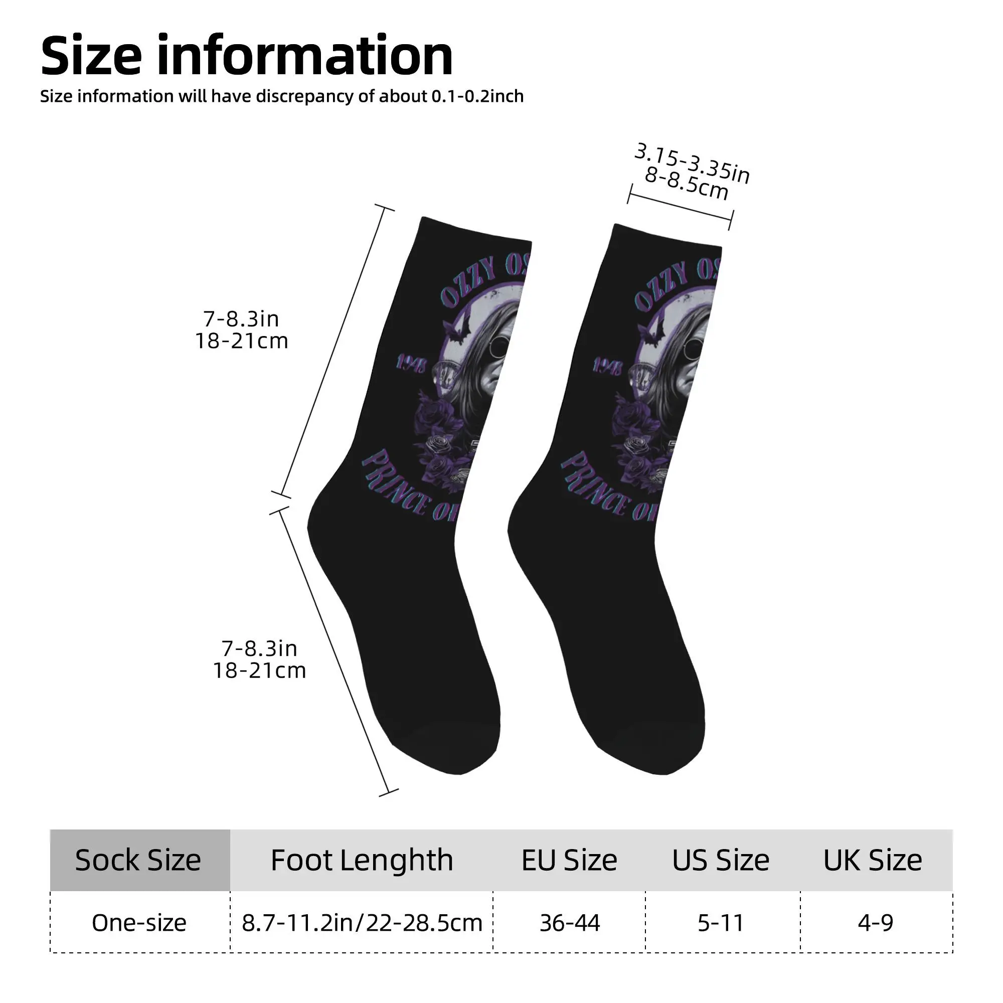 Ozzy Osbourne Rip 1948-2025 Design Socks Outfits for Sports Wear Breathable Black Sabbaths Rock Band Print Socks