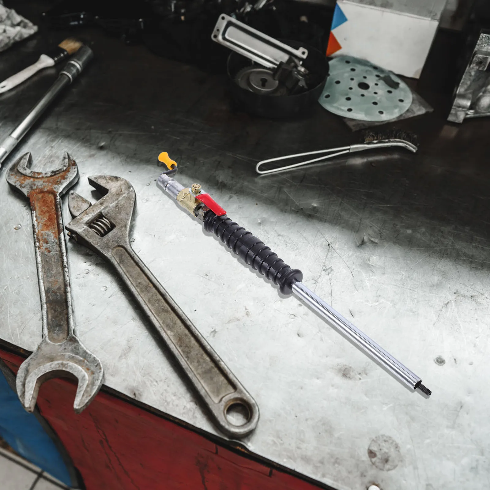 

Car Tire Inflator Rod Heavy Duty Hand Crank Portable Quick Inflation Rod for Large Vehicle Tires Trucks Suvs Electric Adapter