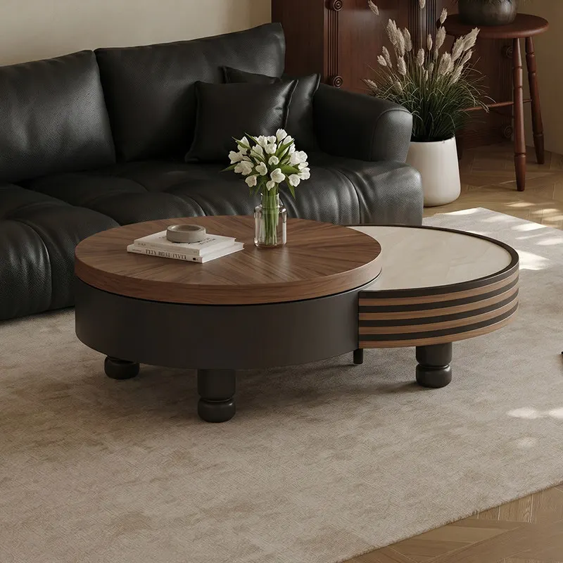 

Modern round designer coffee table set, popular living room furniture, coffee table with storage function, center table