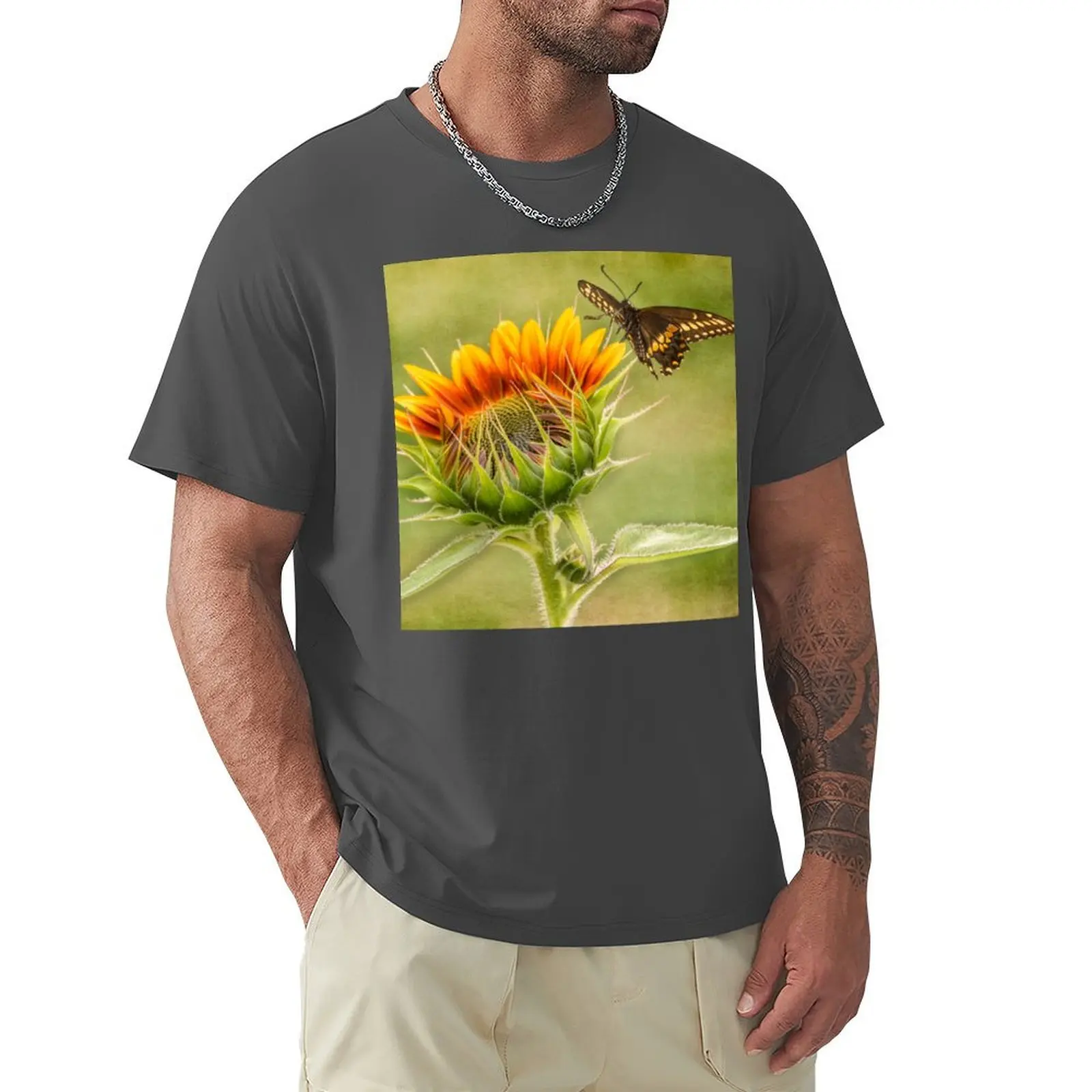 Young Sunflower T-Shirt for a boy graphics t shirts men