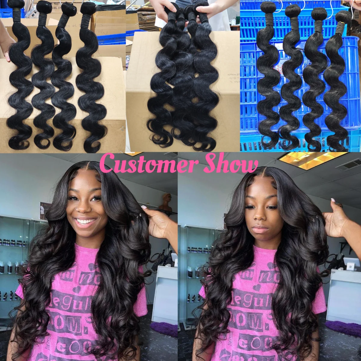 Body Wave Human Hair Bundels 28 30 32 Inch Bundels 100% Human Hair Extensions Voor Vrouwen Braziliaanse Weave Bundels Snelle Verzending