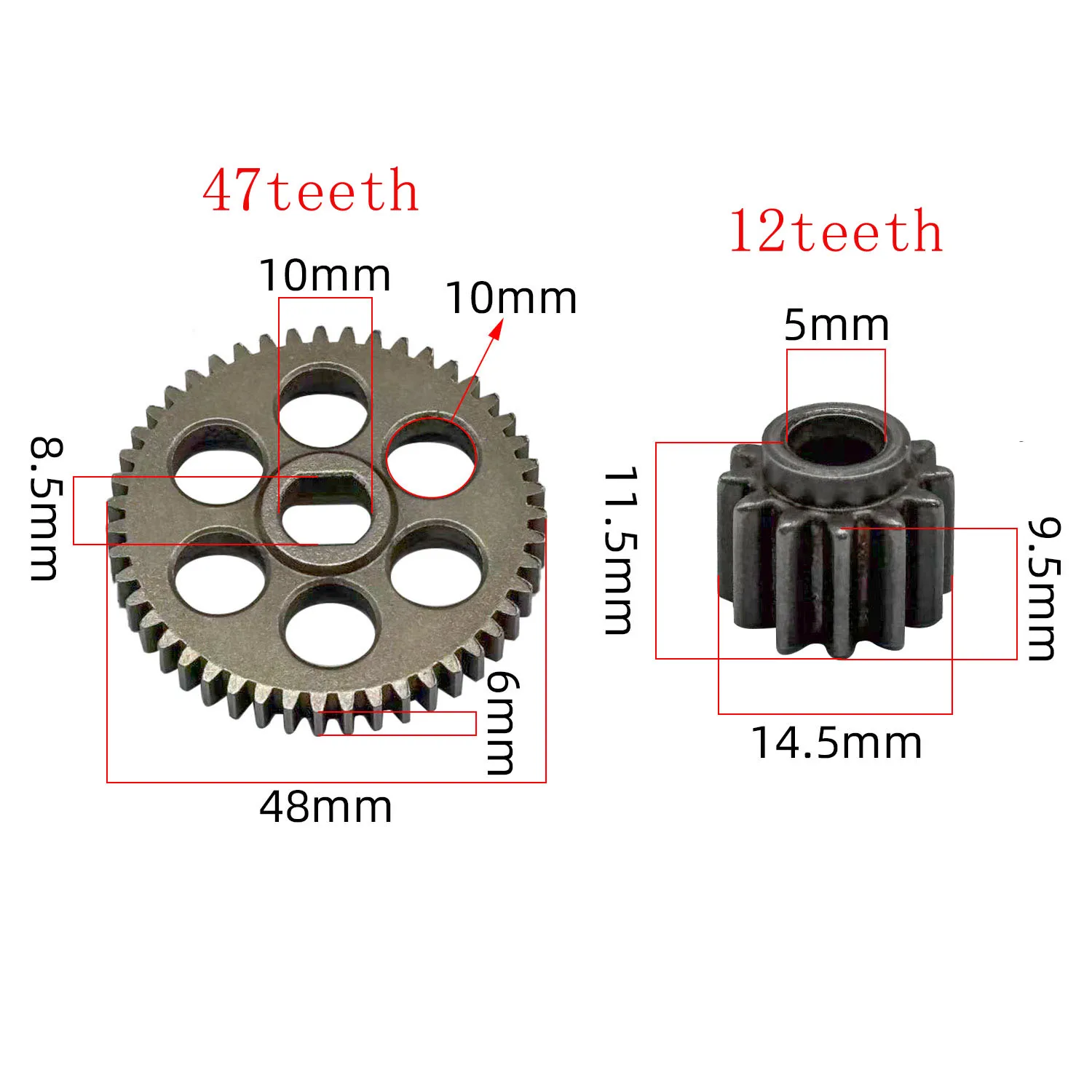LawnMower Gear For 8/10/12 Inch Lithium For Battery Gear 47 Teeth Replacement Parts LawnMower Repair Part