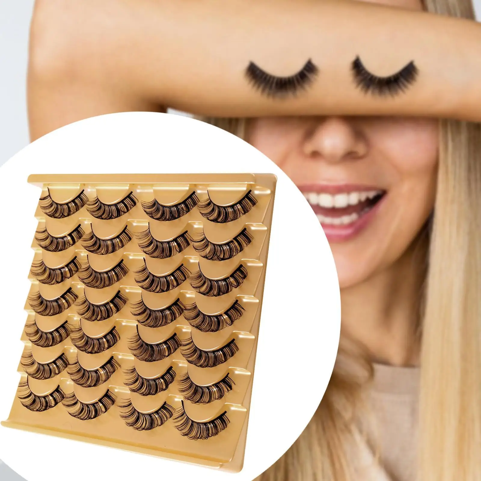 Black False Eyelashes Gorgeous Faux Eyelashes for Cosplay Festival Daily Use