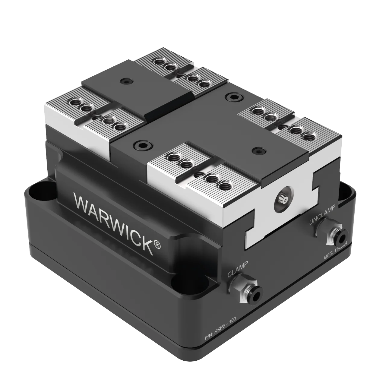KSP-100+YZL-100 Pneumatic Concentric Vise Clamping Force Block Self Cetentering Vise for Cnc Automation with Robot Cobot