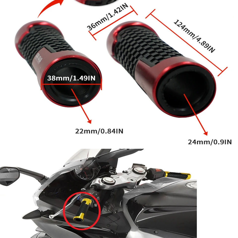 

Off-road Motorcycle Accessories Universal Handle Rubber Cover Throttle Handle Oiler CNC Battery Handlebar Cover