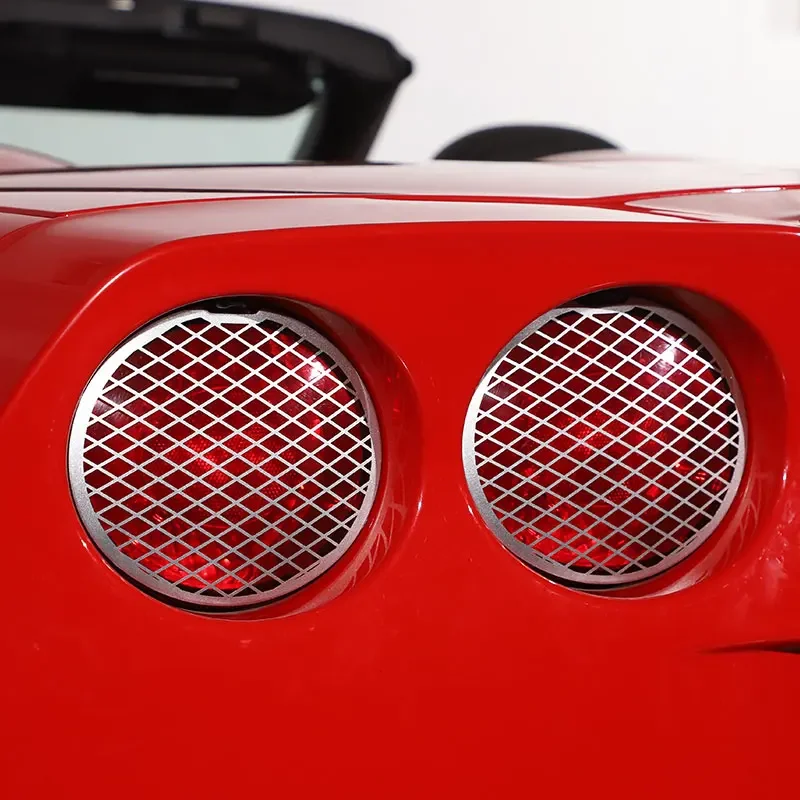 For Chevrolet Corvette C6 2005-2013 Car Tail Light Decoration Patch Stainless Steel External Modification Accessories 4 Pcs