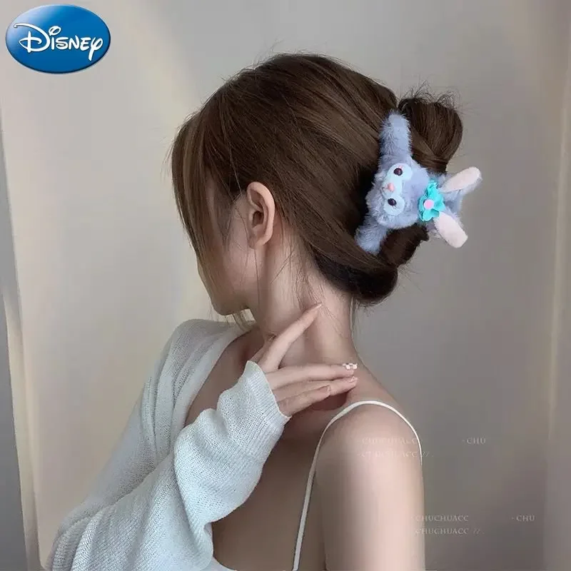 Disney StellaLou Hair decoration Cute Plush Bunny Ear Headband Hair Rope Strawberry Bear Headgear Christmas Hair Accessories