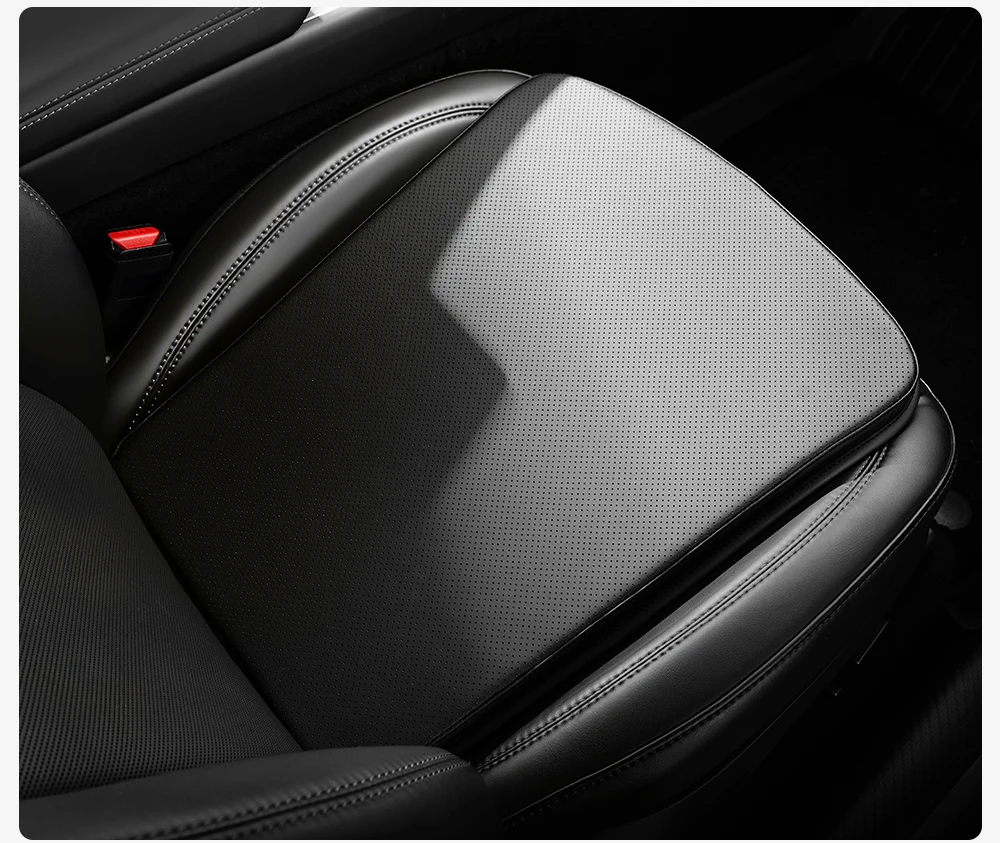 YZ Für Tesla Kissen Modell Y YL 3 Atmungsaktives Weiches Leder Kopfstütze Lendenwirbelstütze Sitzkissen Ergonomisches Memory-Schaum Nacken- und Taillenkissen – Detail 15