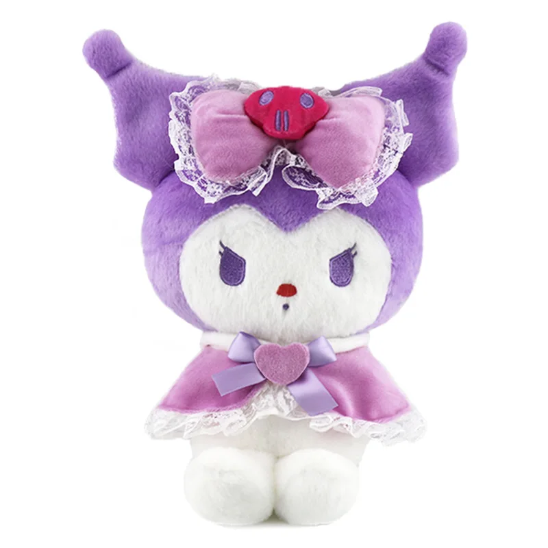 20 centimetri Simpatico Cartone Animato Sanrioed Arco mantello Kuromi My Melody Cinnamoroll Hello Kitty Peluche Bambola Cuscino Decorazione Regalo Di Compleanno Giocattolo