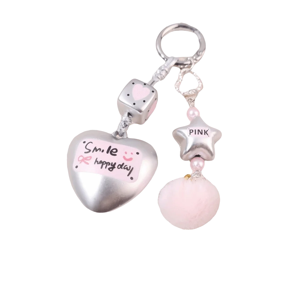Trendy Silver Color Star Keychain Decorative Stylish Bag Pendant Exquisite Y2k Zipper Pull Car