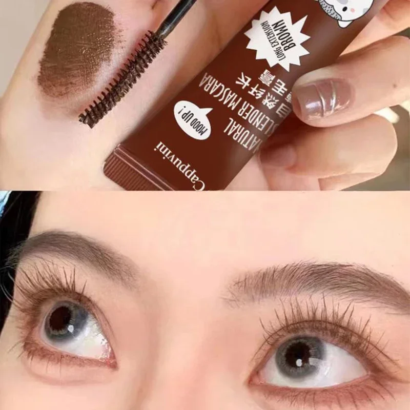 Brown Mascara Curl Thick Lengthening Eyelash Mascara Waterproof Non-smudge Black Natural Curling Eyelash Makeup Mascara