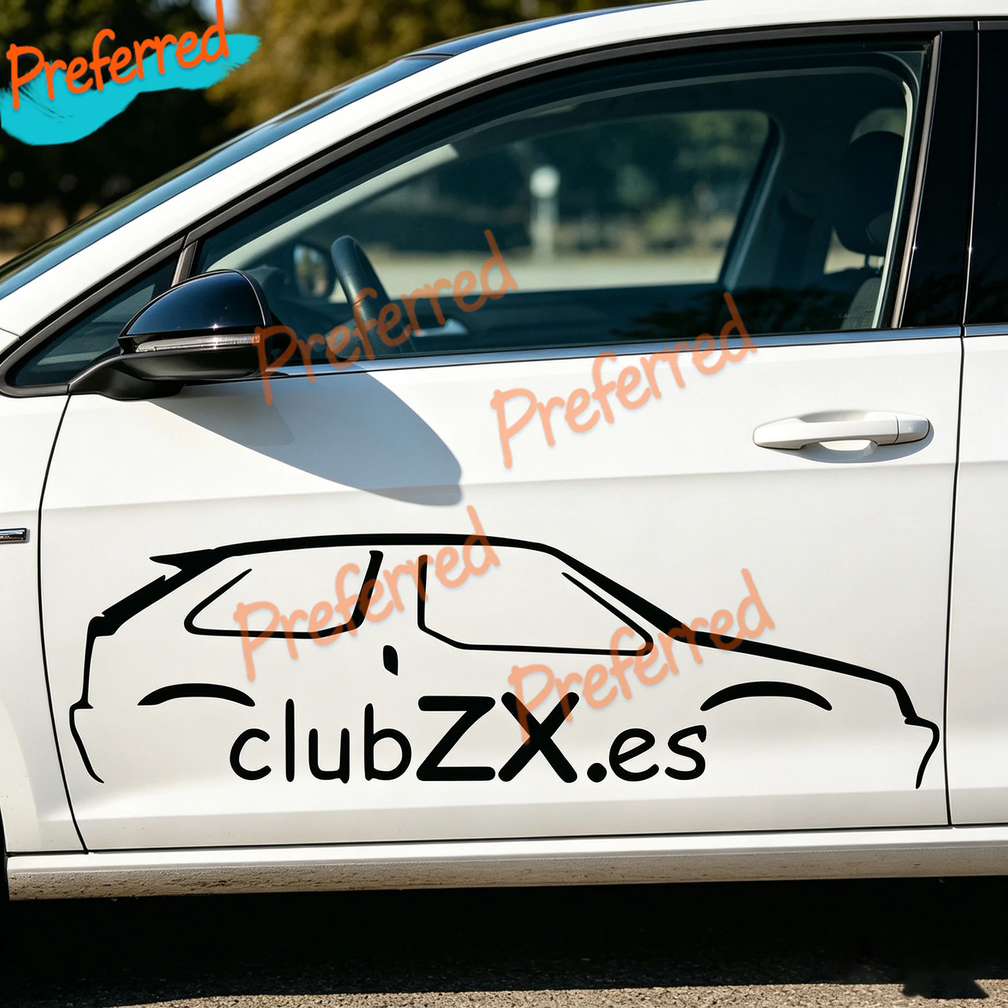 

2x Sticker Vinilo - Club ZX.es - Vinyl Pegatina AUFKLEBER Club Zx . Es Customizable in Any Sticker Size -No Background
