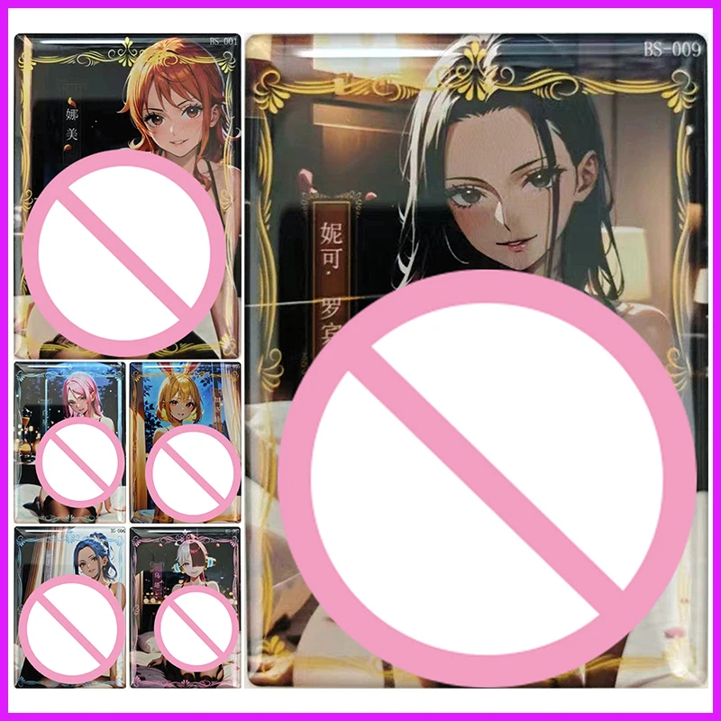 

Anime ONE PIECE Rare BS Resin Collectible Cards Nico Robin Uta Vivi Carrot Shirahoshi Nami Toys for Boys Christmas Birthday Gift