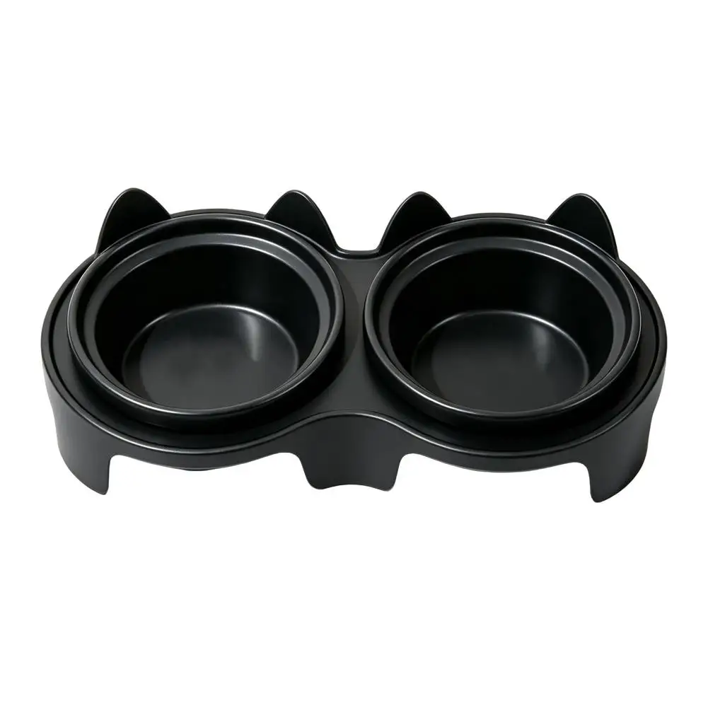 1/2 Stück Katzenschüssel Doppelschüssel - Erhöhte Schrägschüsseln für Futter und Wasser, Hochwertige Futter- und Wasserschüsseln für Kätzchen, Haustierzubehör – Detail 19