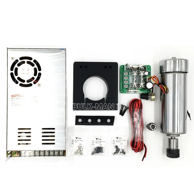 

400W CNC 12V- 48V DC Air - Cooled Spindle Motor with PWM Speed Controller for CNC Router Engraving Machine