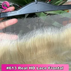 Perruque Lace Closure Straight & Body Wave HD Lace Melt Skin, Cheveux humains pré-épilés, brûleur 613 Blonde, 13x6, 13x4 HD