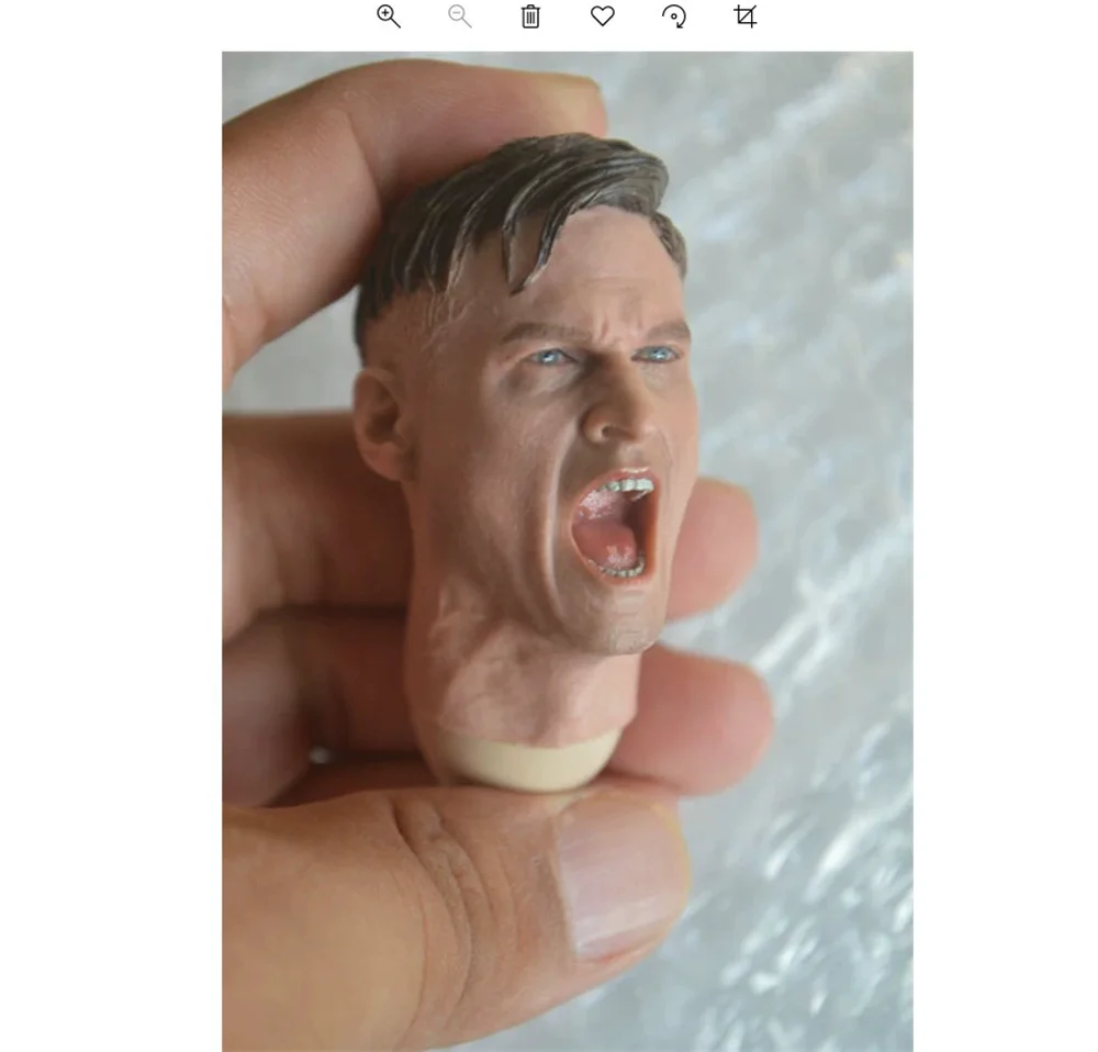 

Male Head Carving Soldier 1/6 Gunman German Shouting Head Sculpture Model 1/6 Scale Action Figure Soldier Body Collection