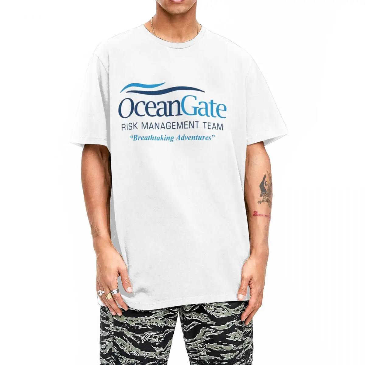 Haikyuu T-Shirt Adventures Breathtaking 2 Cotton T-Shirts Oceangate Novelty Tshirt for Men Summer Casual Print Short Sleeve Tees