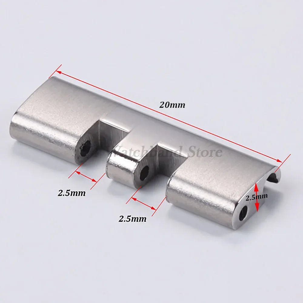 2pcs Stainless Steel Straight Curved End Link 20mm 22mm for Seiko SKX009 SKX007 Connector for Jubilee Oyster Watch Band Adapter