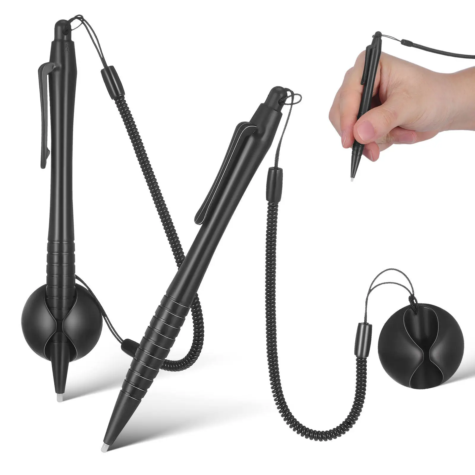 

2Pcs Resistive Screen Stylus Pen with Anti-Loss Lanyard Smooth Tip for Pos Machines Industrial Control Devices Car Navigation