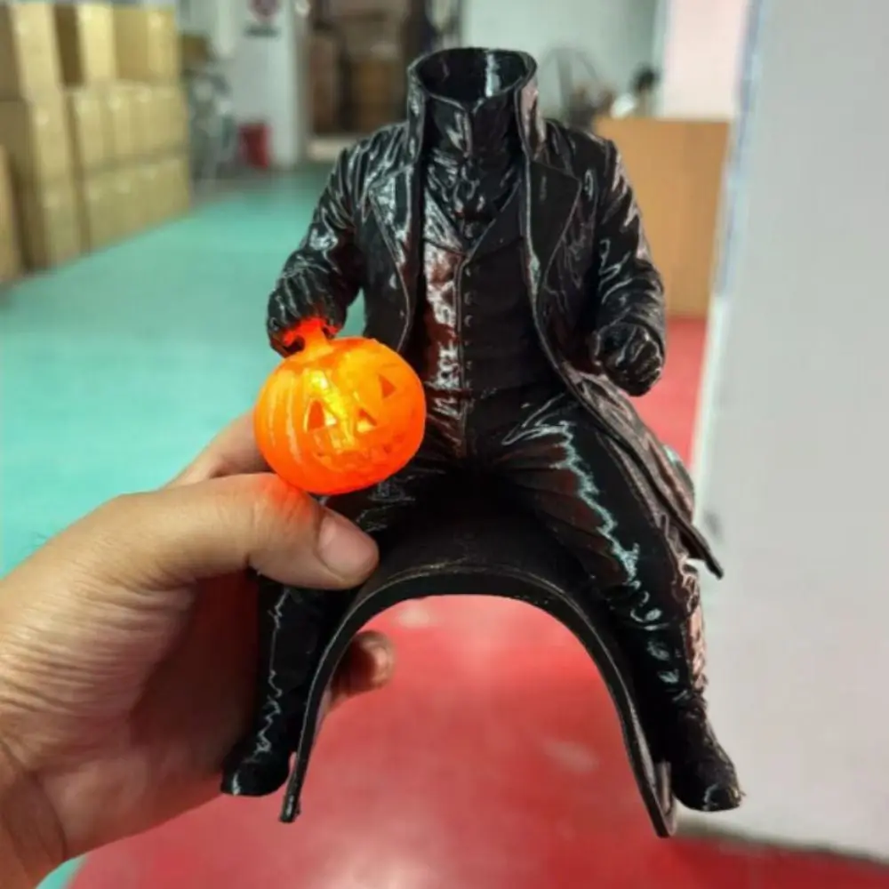 Kreatives Kopfloses Reiter-Katzenkostüm, Kürbislaterne, 3D-Katzensattel-Kostüm, Leichtes Schwarzes Katzenreiter-Kostüm für Cosplay-Events – Detail 11