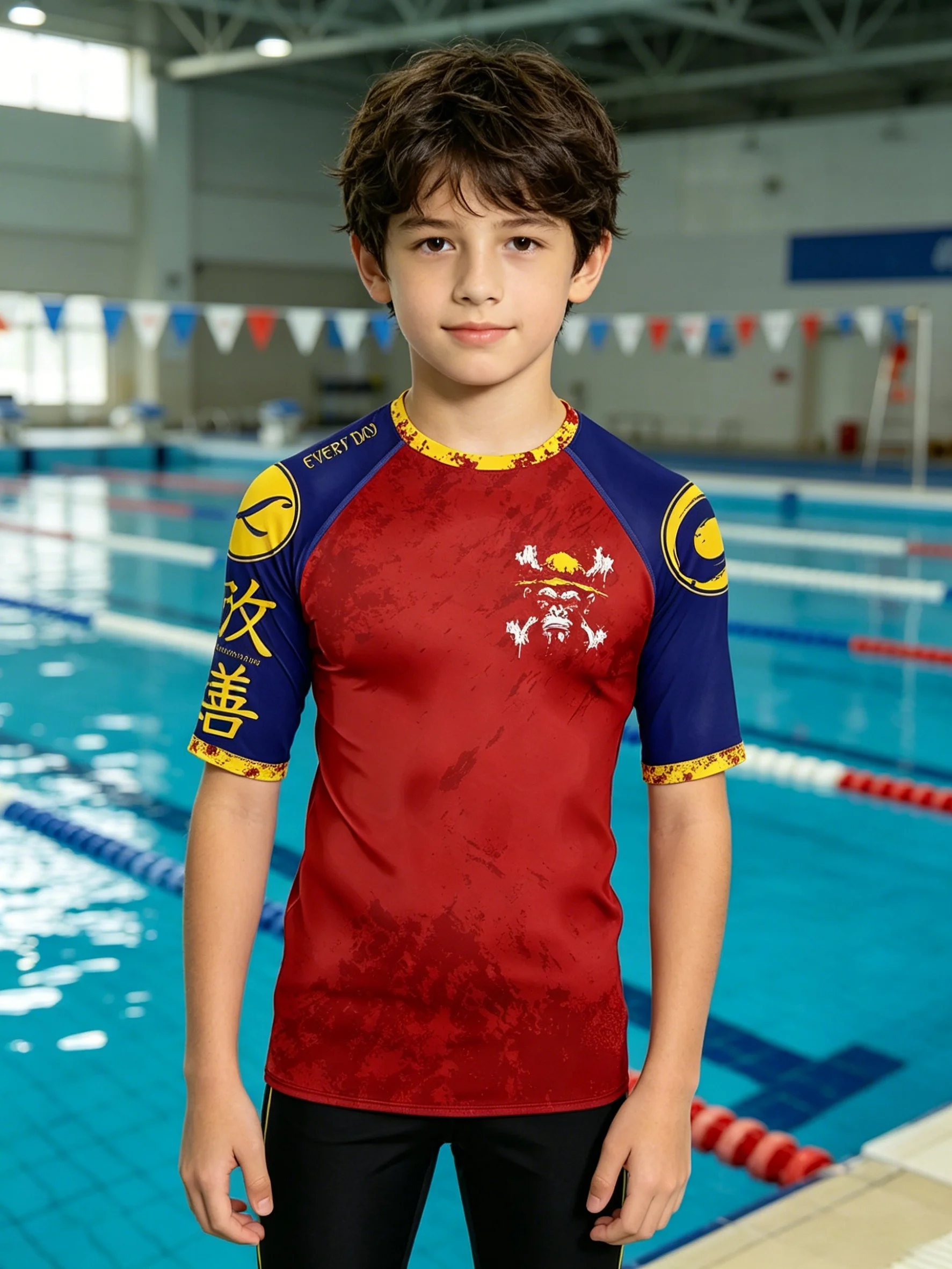 Cody Lunidn 4 PCS Children Boys MMA Rashguard Set Breathable Comfortable Jiu Jitsu BJJ Kickboxing Exercise Training Clothes