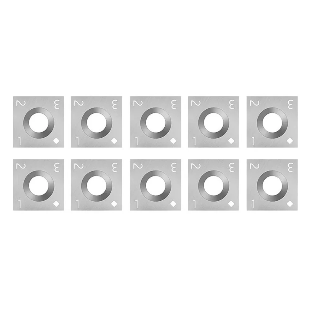 15mm Square Carbide Inserts 10pcs with Screws Wrench for Lathe Tool Holders Used in Particle Board and Plywood Machining