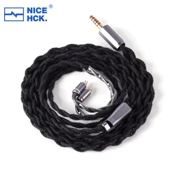 NICEHCK AuKingUltra Cable 7N OCC 4N Gold Plated HiFi IEM Earphone Wire OFC Plug 2Pin for Himalaya Monarch MKIII V16 Quintet FUDU
