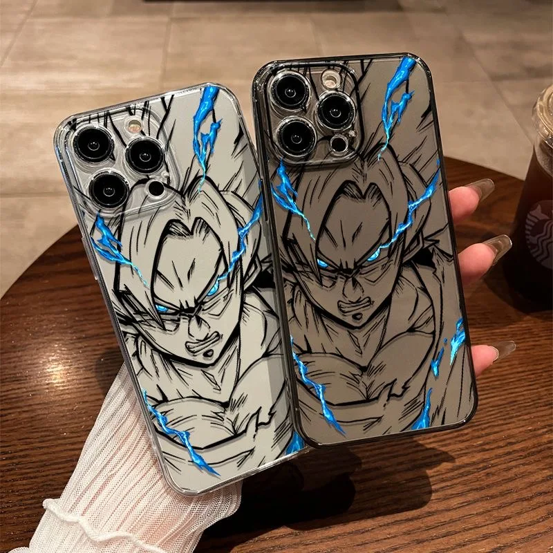 Dragon Balls Schwarze Goku-Handyhülle für iPhone 16 15 14 13 12 11 Mini Pro Max X XR XS Max 7 8 Plus SE20 Transparente Abdeckung