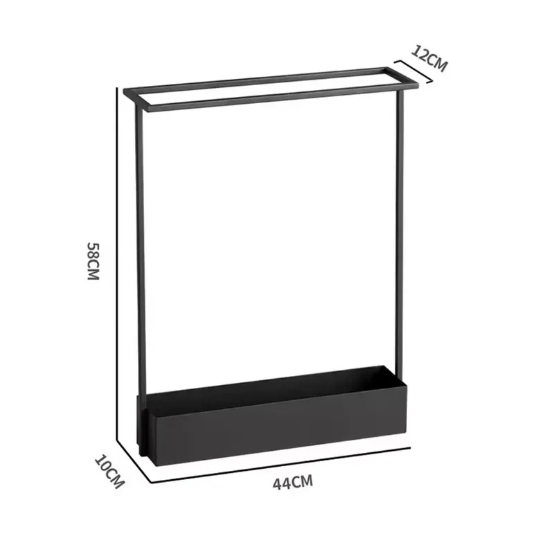 Modern Black Metal Umbrella Storage Rack Durable Commercial Stand for Home Office Hotel Lobby Entrance Organizer Holder