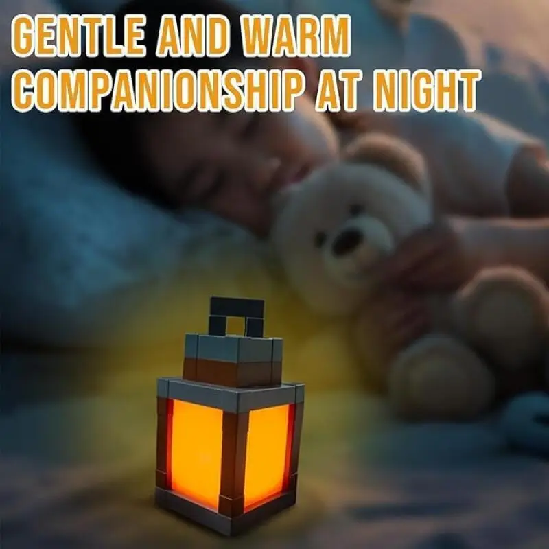 

16 Colors /Warm Light Luminous Lantern Lamp Rechargeable Game Pixel Light Surrounding Bedroom Atmosphere Light Decor Ornament