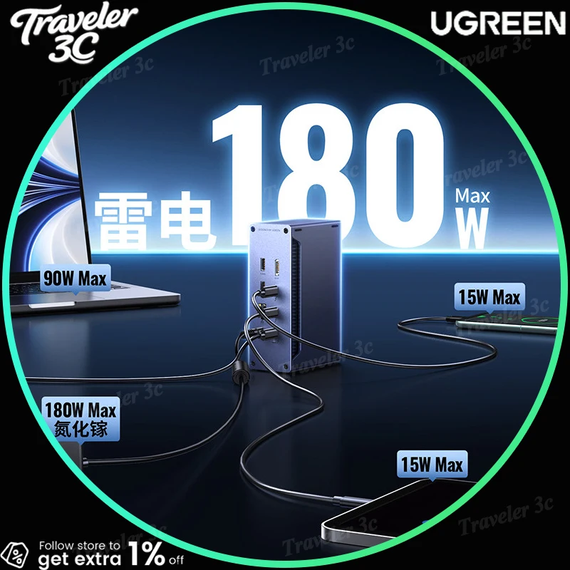 Ugreen Thunderbolt 4 Docking Station 40Gbps Typec To Dp Triple Display 2 5G Ethernet Port Usb Expander For Macbook Pro Mac Mini