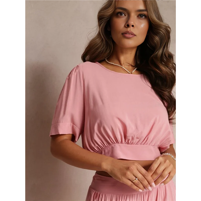 

ABP-Women's 2025 Summer Flowy Boho Maxi Skirt Trendy Slit Elastic High Waist A Line Beach Long Skirts