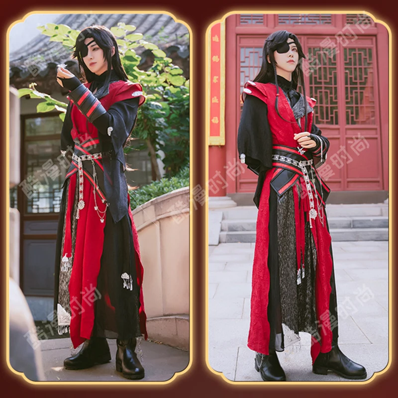 Tian Guan Ci Fu Hua Cheng Xie Lian przebranie na karnawał peruki Hanfu pełny zestaw Anime niebo oficjalne błogosławieństwo Halloween kostiumy rekwizyty