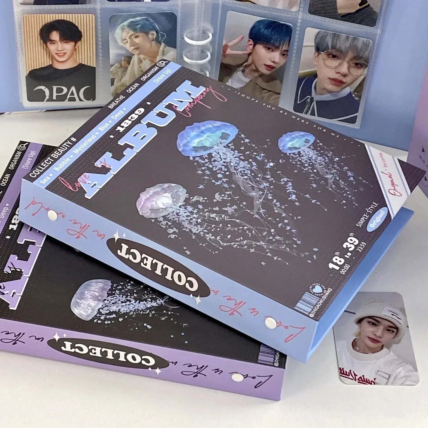 IFFVGX A5 Fotoğraf Kartları Tutucu Kpop Idol Bağlayıcılar Fotoğraf Albümleri Fotoğraflar için Kitap Albümü Toplayın Kawaii Kore Okul Kırtasiye