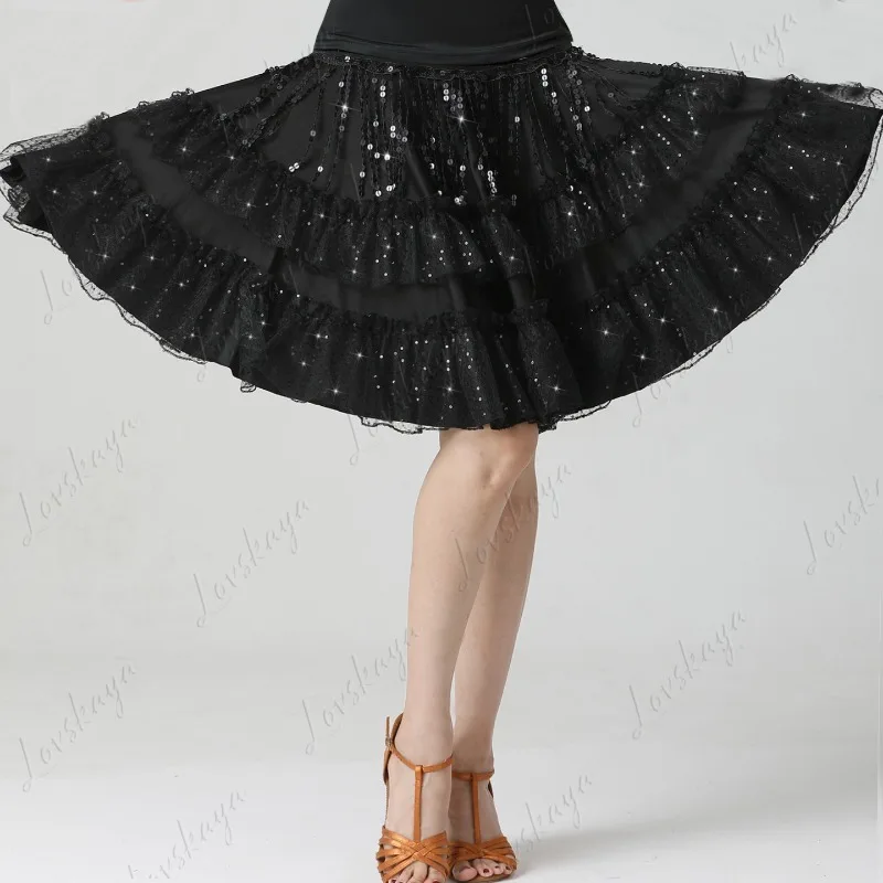 

Плиссированная юбка на все тело с пайетками, Gittab Step Dance, трехступенчатая для бальных танцев, юбка