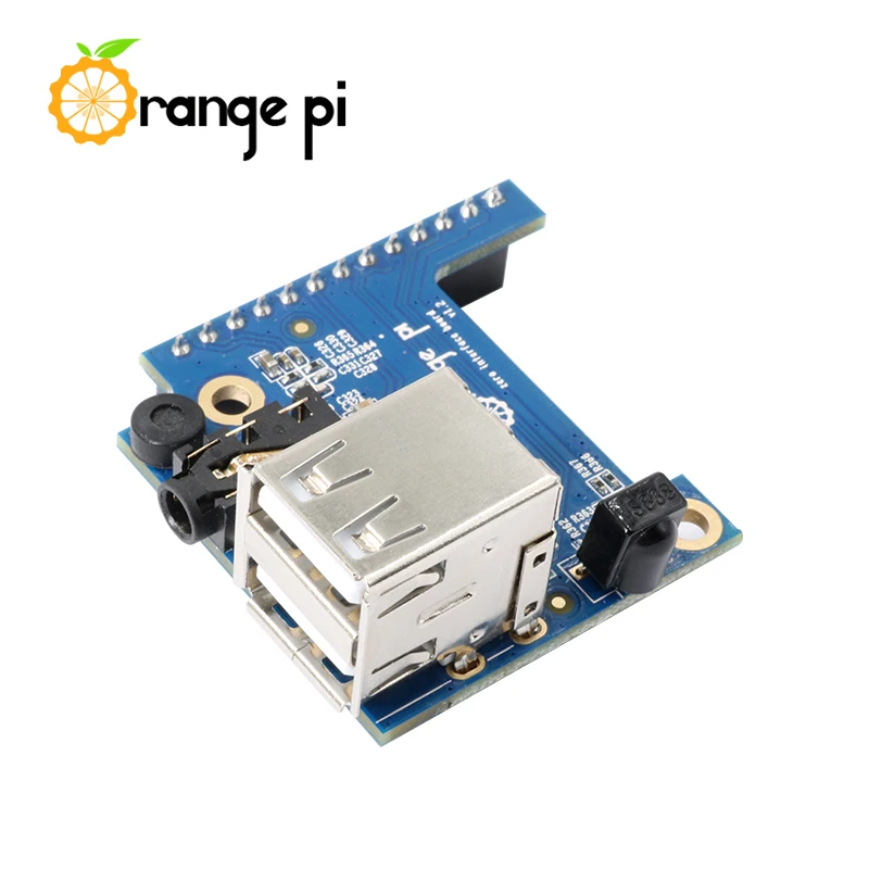 Orange Pi Zero Expansion Board USB 2.0 x 2 Audio Video Mic IR Receiver OPi Interface HAT Development Board for OPI Zero 3 2