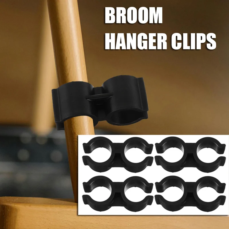 

4 Pcs Dustpan Broom Connecting Buckle Shelves Pole Clips Connection Pex Pipe Connector for Clamp Plastic Connectors Fences
