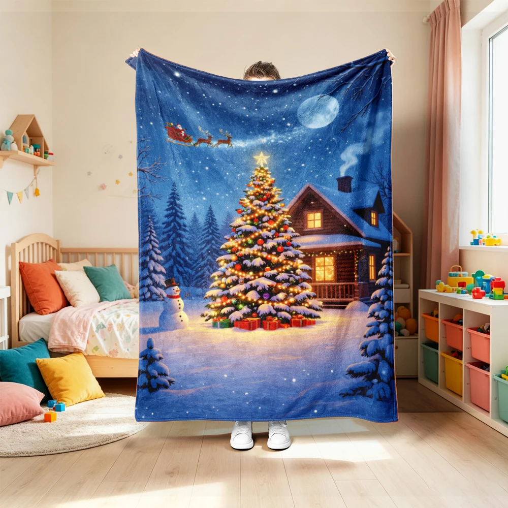 Koc flanelowy z motywem Święte – Christmas Throw Blanket recenzja i cena