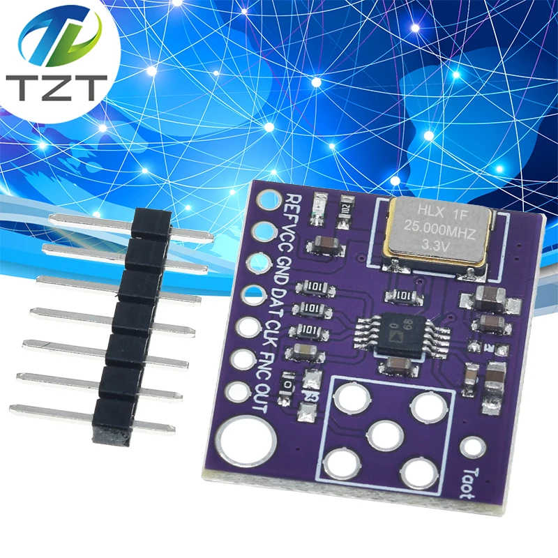 TZT AD9833 AD9833BRMZ Programmable Microprocessor 0-12.5MHZ Sine Square DDS Signal Generator Module Serial Interface Module