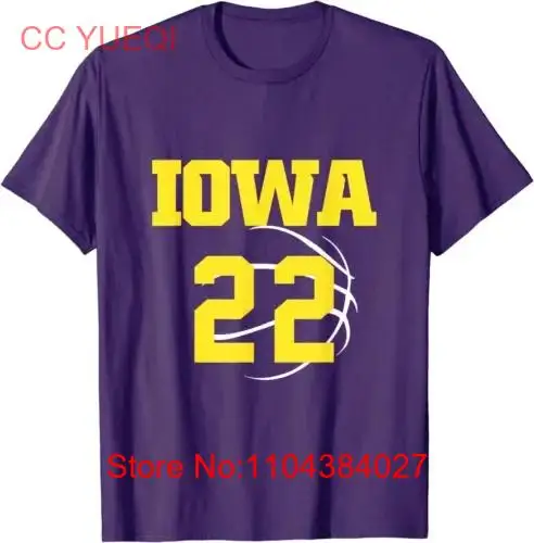 IOWA 22 Jersey Golden Yellow Sports Team T Shirt long or short sleeves