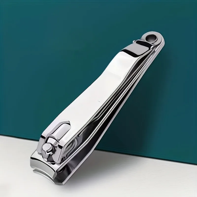 [Classic Nail Clipper] Single-Pack Large Stainless Steel Nail Clipper with File | Classic Style, Flat Blade Edge, Non-Foldable