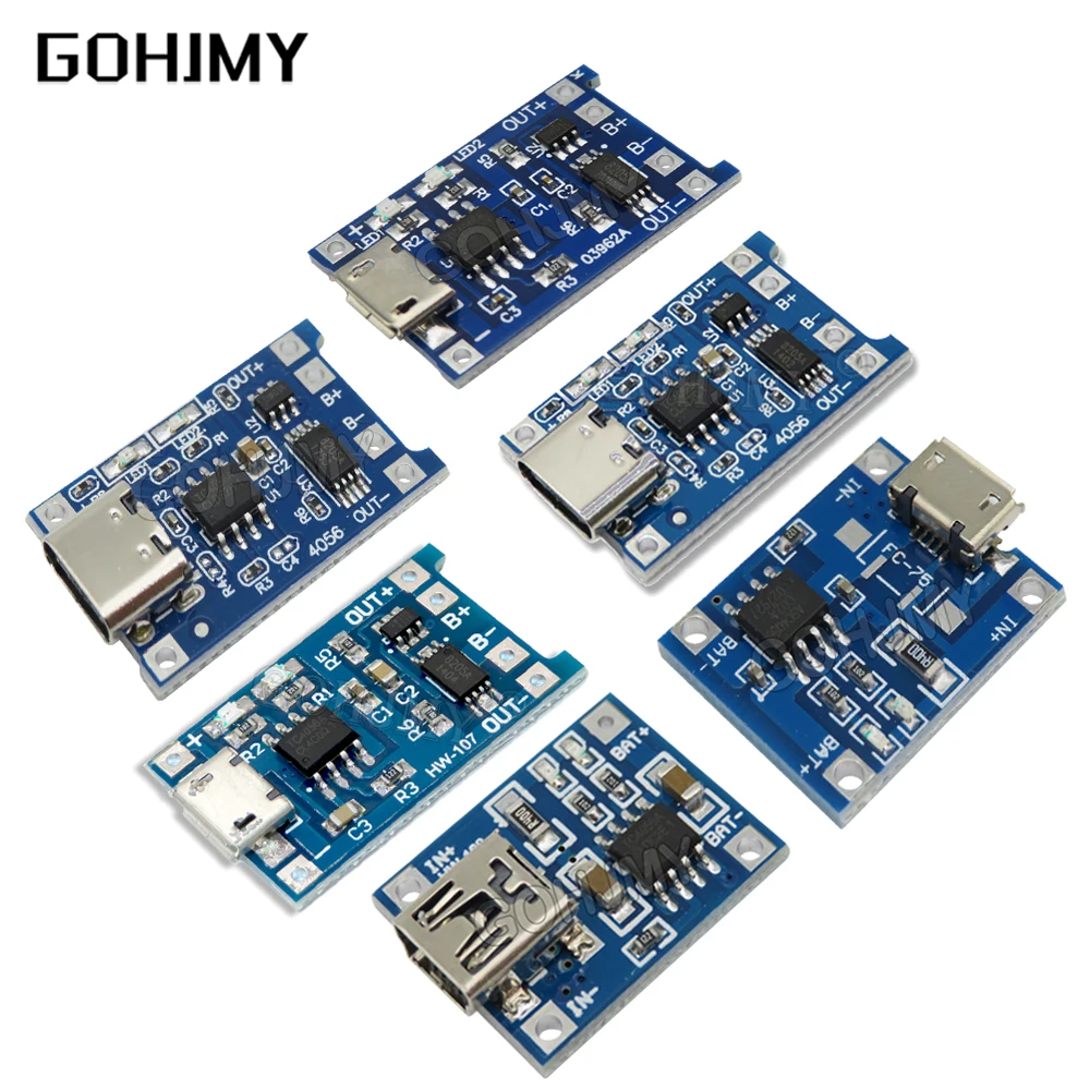 5V 1A Mini Micro TYPE-C USB 18650 Lithium Battery Charging Board Charger Module 1A Li-ion TP4056 With Protection Dual Functions